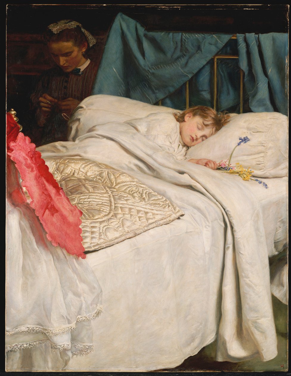 Alvás, 1865 körül alkotó: John Everett Millais