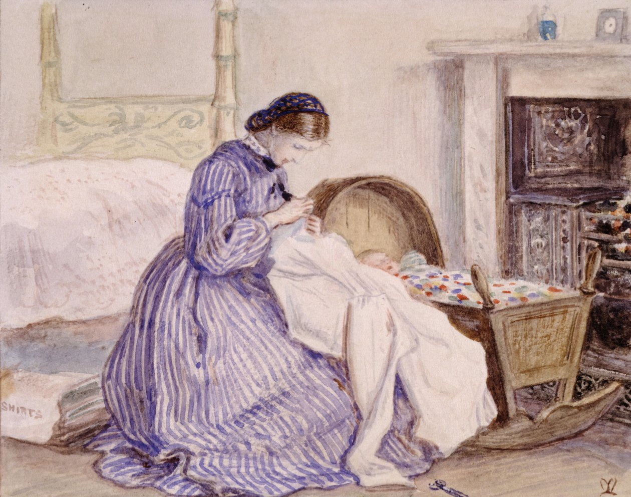 Stewart Harrison: A jéghegy – A varrónő, 1860. alkotó: John Everett Millais