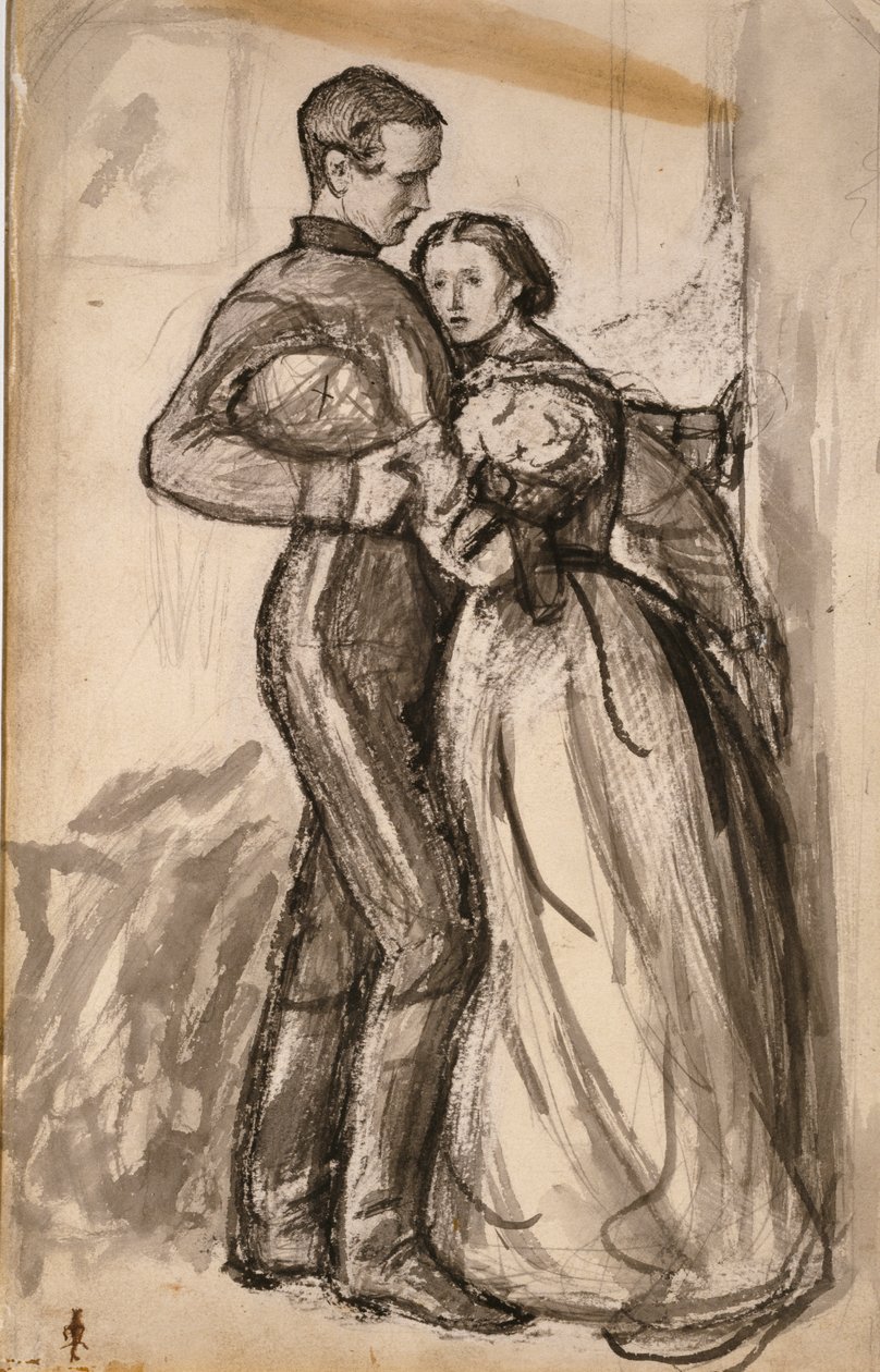 Tanulmány a „The Black Brunswicker”-hez, 1859 alkotó: John Everett Millais