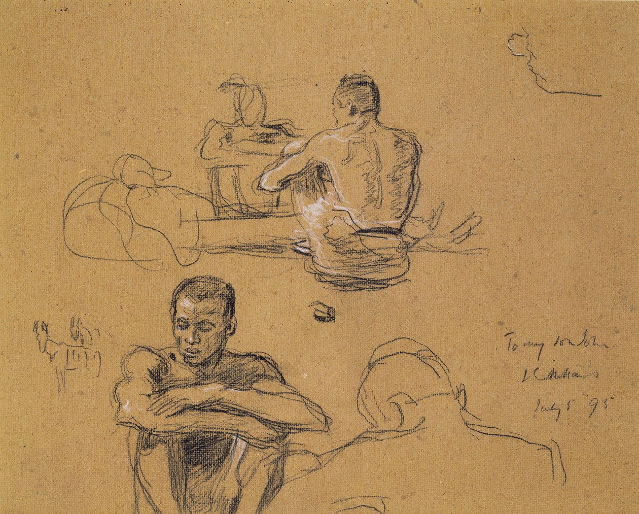 Study for The Last Trek, 1895 (szén a barna művészek tábláján) alkotó: John Everett Millais