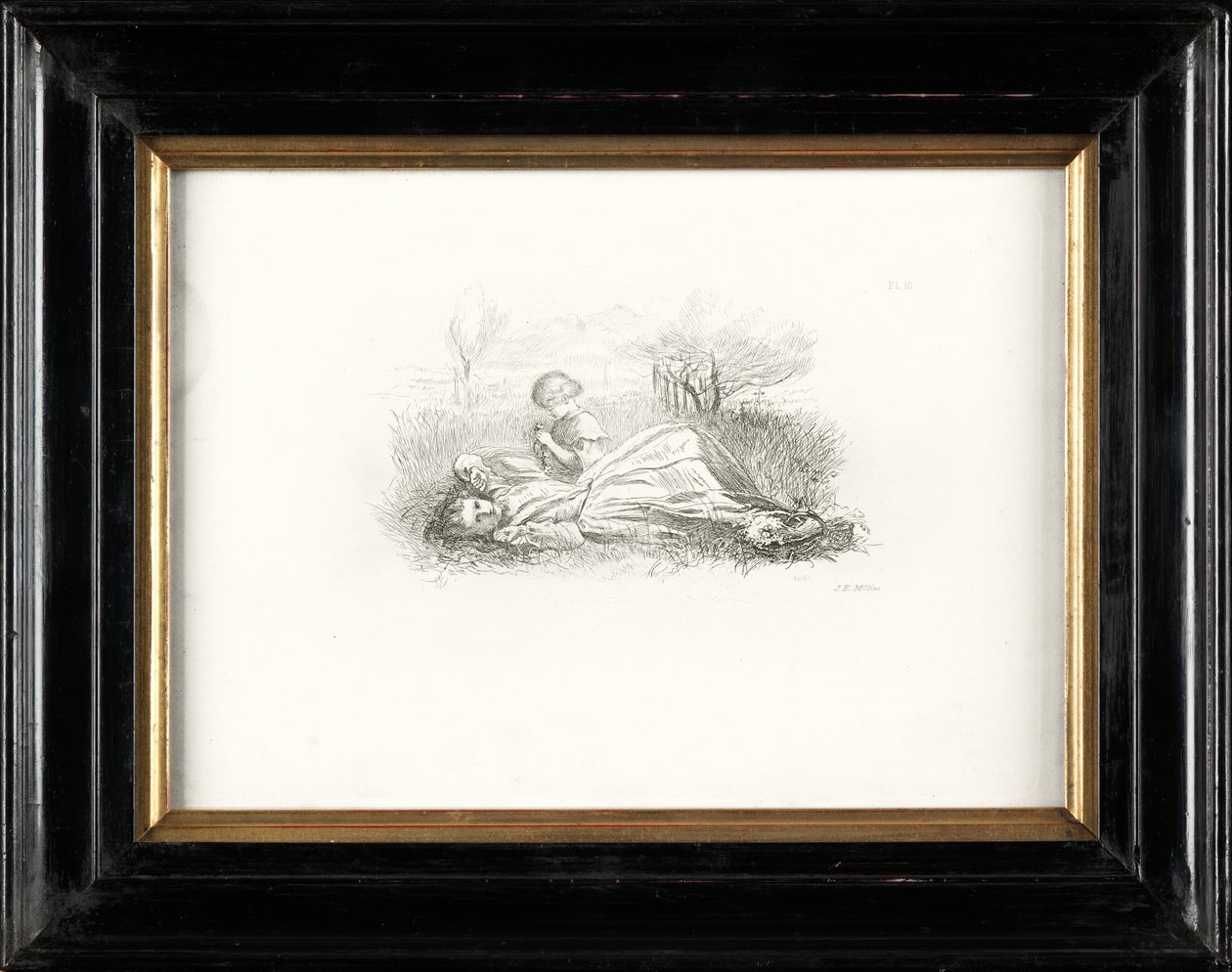 Nyári indolence (rézkarc) alkotó: John Everett Millais