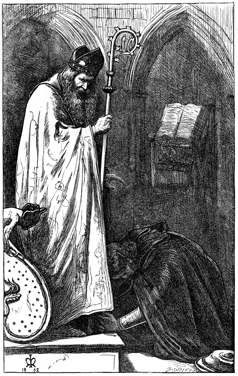A püspök és a lovag, 1862. alkotó: John Everett Millais