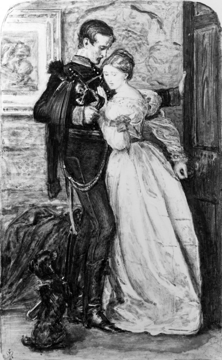 The Black Brunswicker, 1865 körül (wc papíron) alkotó: John Everett Millais