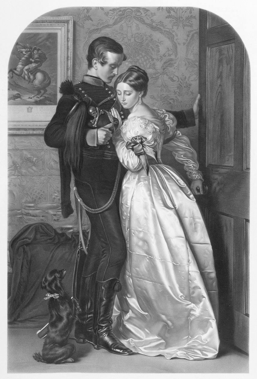 The Black Brunswicker, vésette Thomas L. Atkinson (1817-c.1890) pub. Henry Graves und Co., 1863 (mezzotint) (lásd még: 100299) alkotó: John Everett Millais