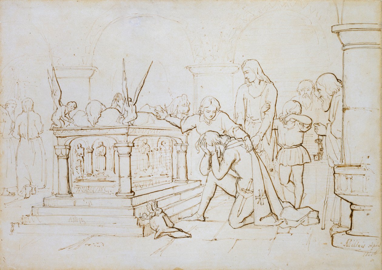 A keresztes lovagok visszatérése, 1840 alkotó: John Everett Millais