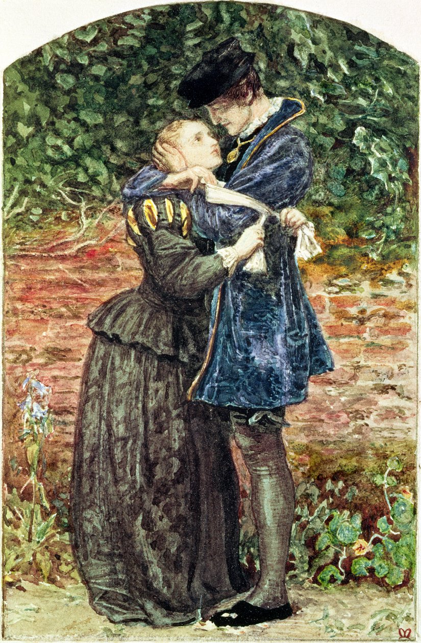 A hugenotta, 1852 (wc, toll, tus és gouache, papír) (lásd még 19693) alkotó: John Everett Millais
