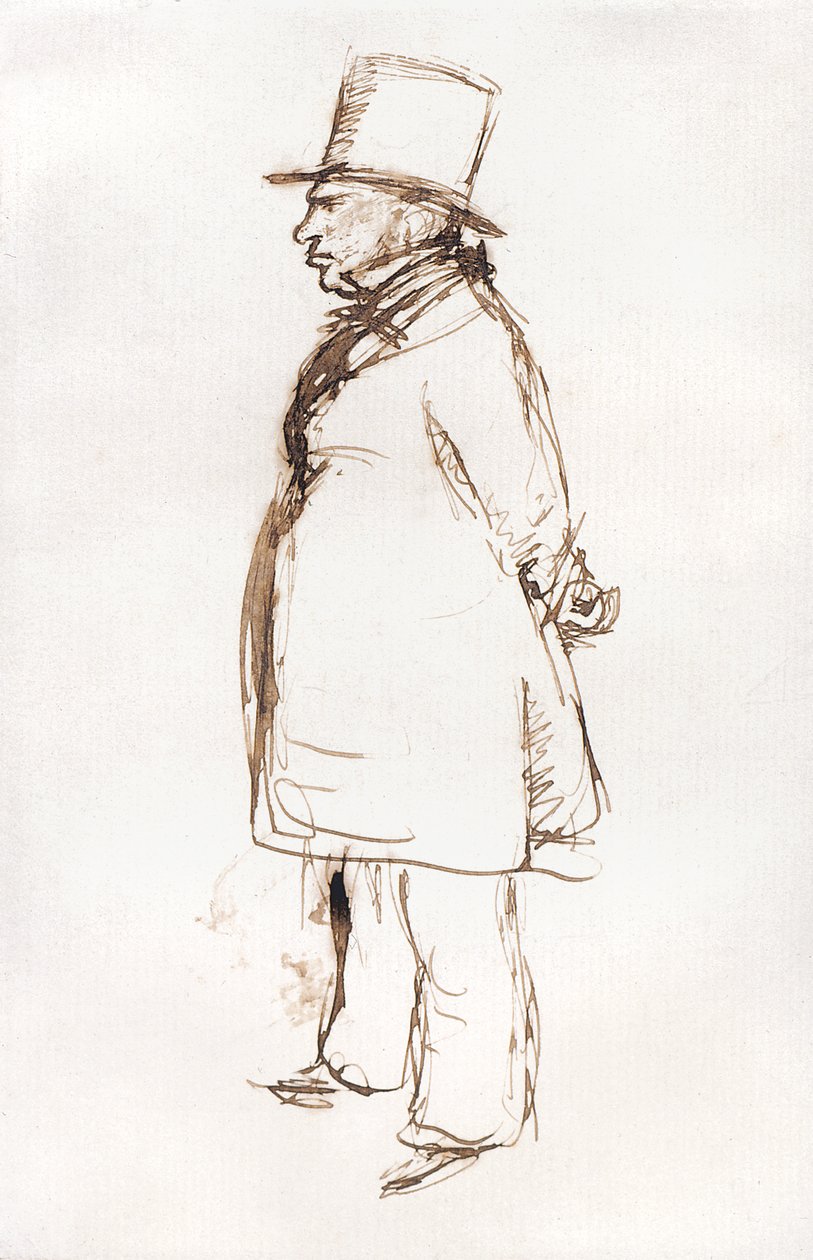 Turner a lakkozás napján a Királyi Akadémián (toll és barna tinta fehér papíron) alkotó: John Everett Millais