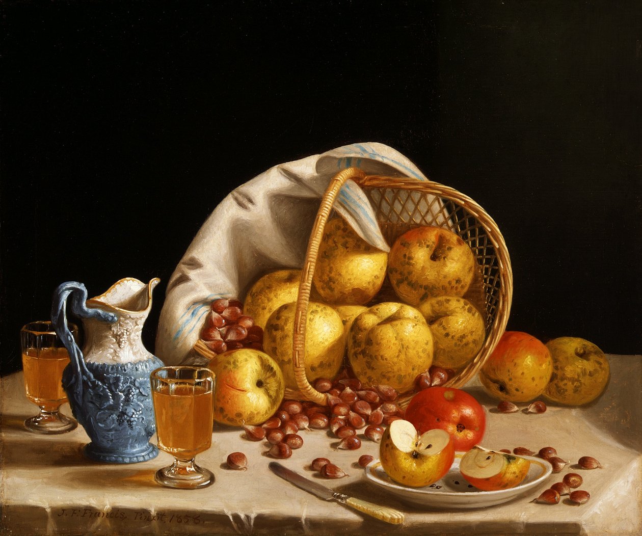 Csendélet sárga almával alkotó: John F. Francis