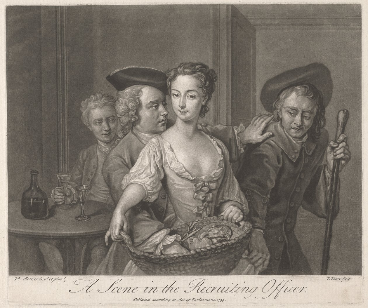 Jelenet a toborzótisztben alkotó: John Faber the younger