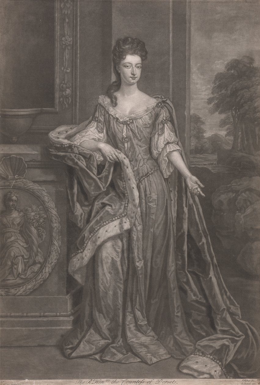 Hampton Court szépségei: The Right Honorable Mary, Dorset grófnője alkotó: John Faber the younger
