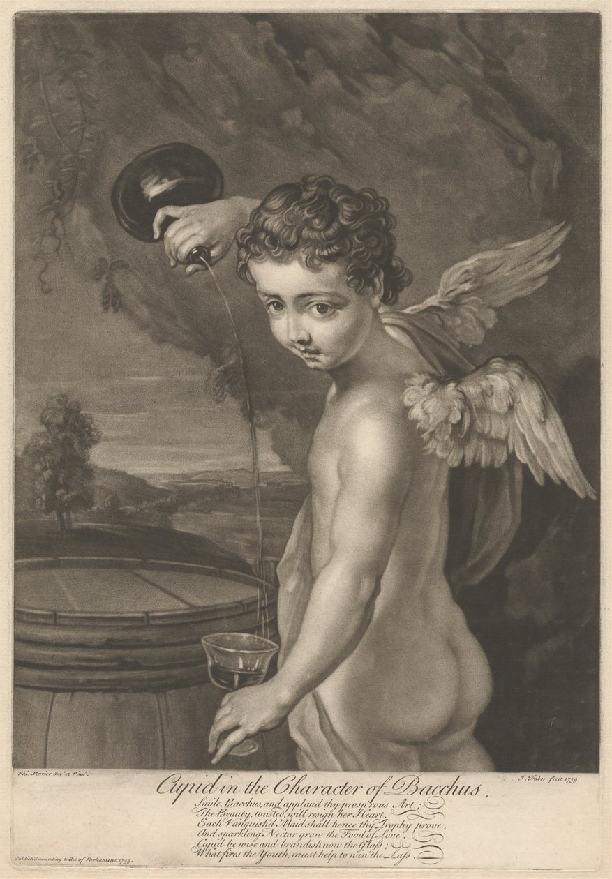 Ámor Bacchus karakterében alkotó: John Faber the younger