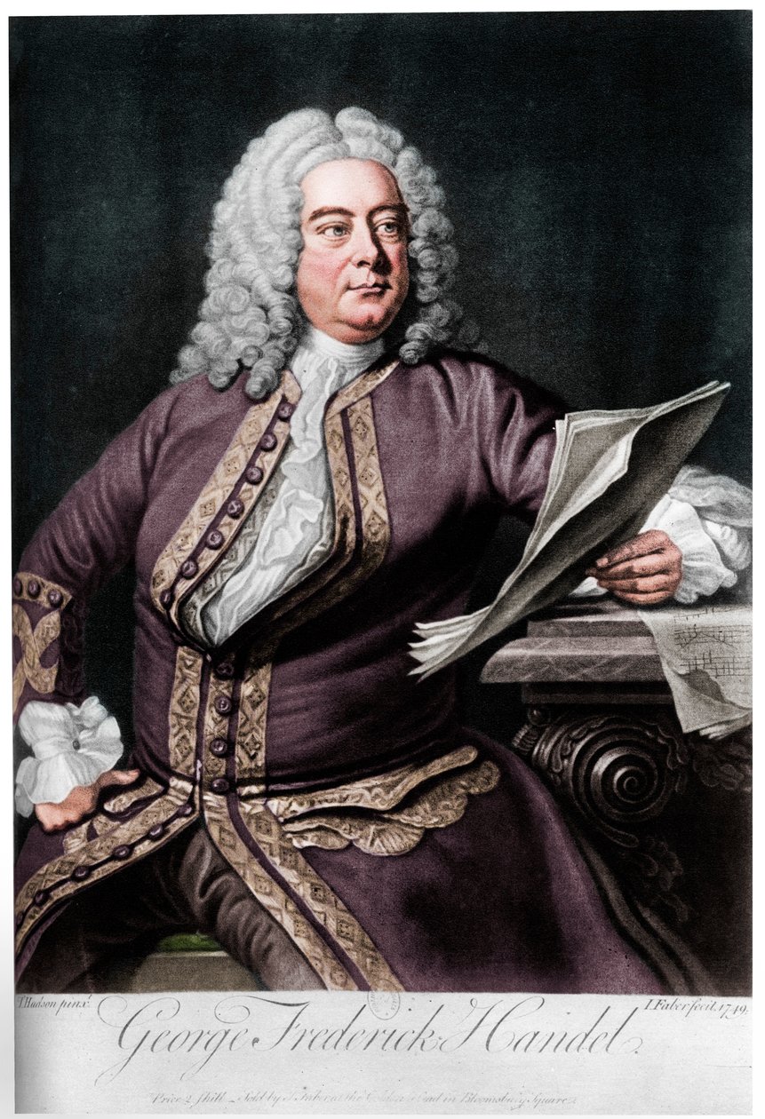 George Frideric Händel német származású brit barokk zeneszerző, 1749 alkotó: John Faber the younger