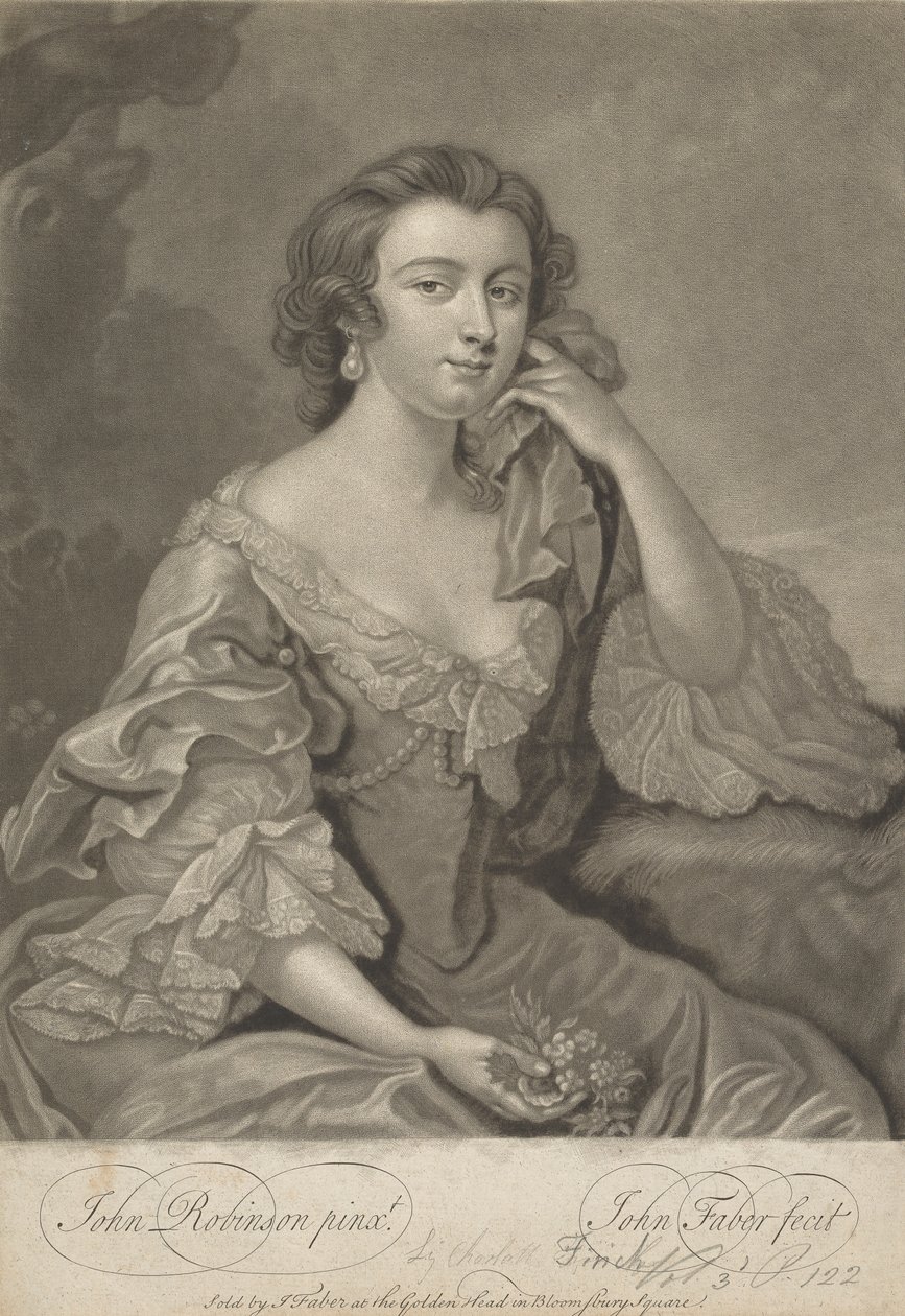 Lady Charlotte Finch (született Fermor) alkotó: John Faber the younger