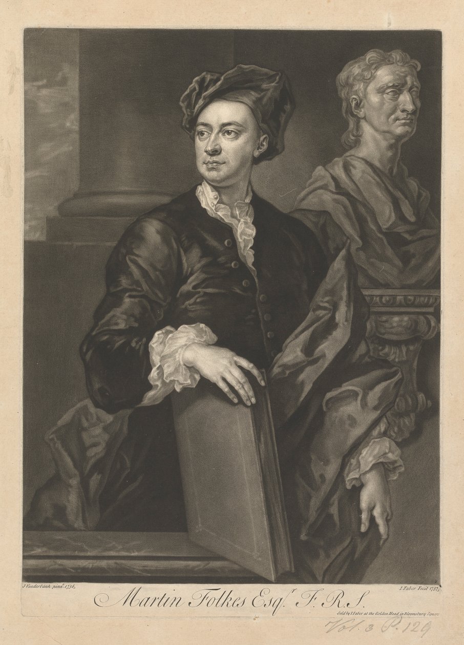 Martin Folkes Esq. alkotó: John Faber the younger