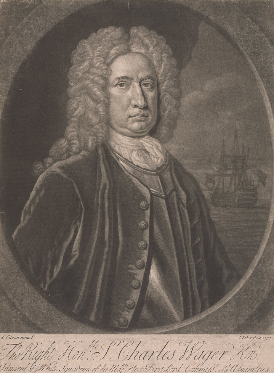 Az Igaz, tisztelt Sir Charles Wager alkotó: John Faber the younger