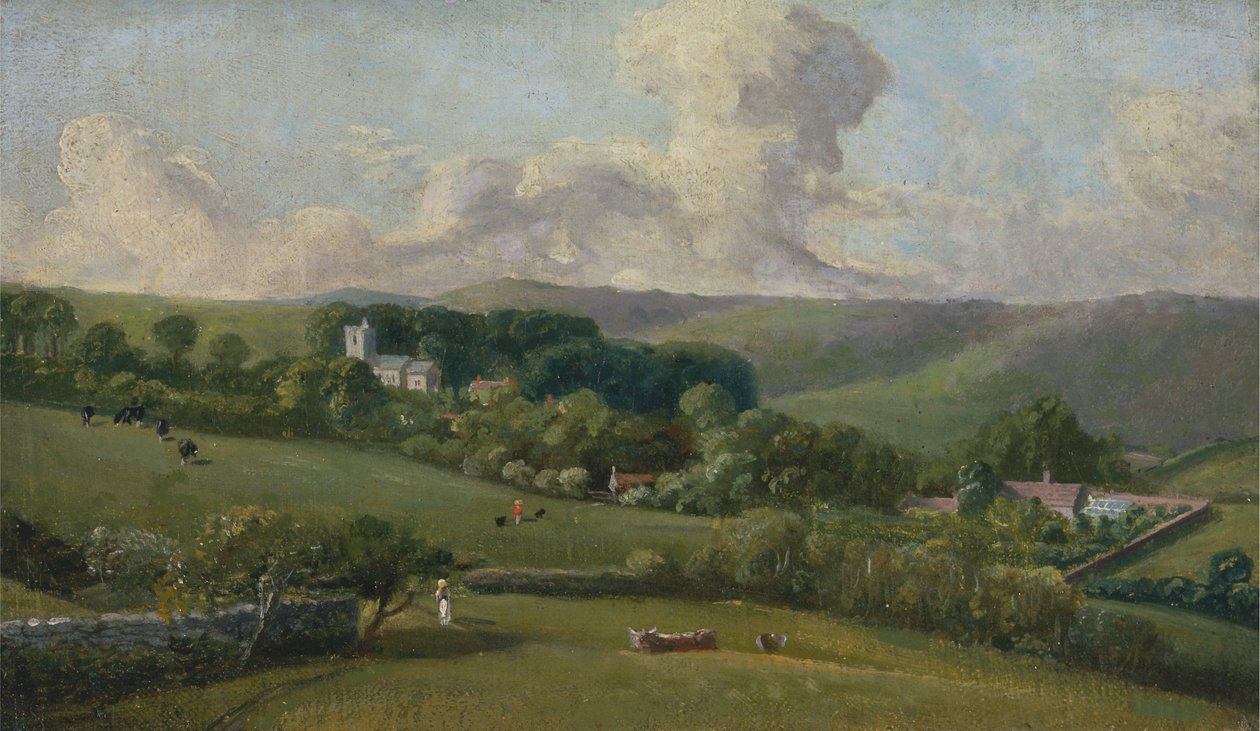 Osmington: Kilátás a falura alkotó: John Fisher