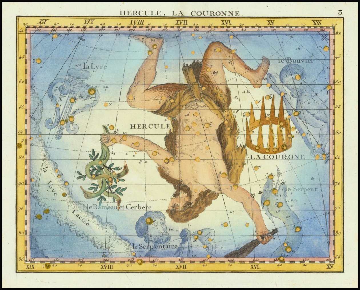 1776 - John Flamsteed - Hercules, La Couronne (Hercules és a korona) alkotó: John Flamsteed