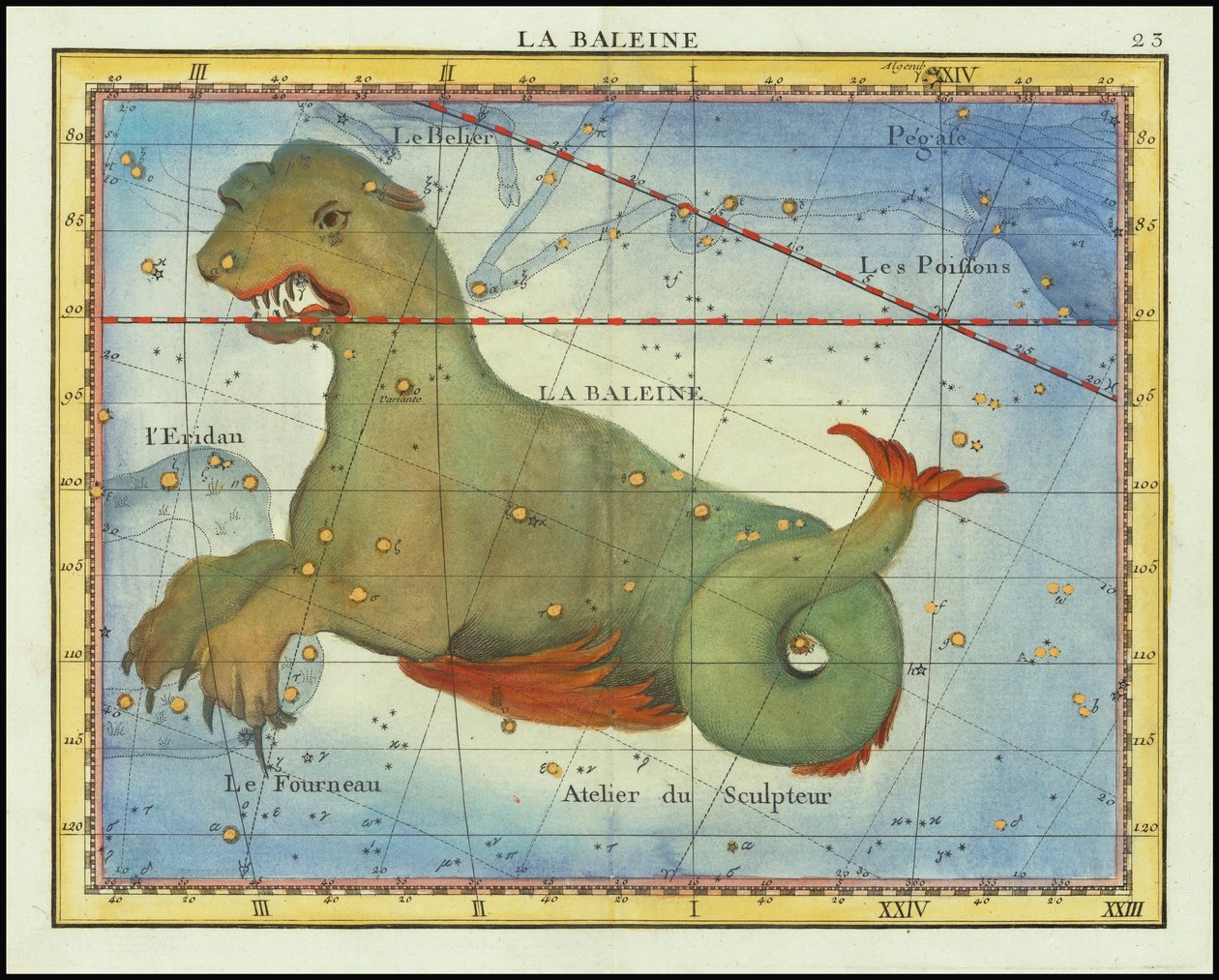 1776 - John Flamsteed - La Baleine (Cetus) alkotó: John Flamsteed