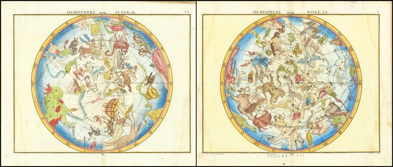 Hemisphere Austral et Hemisphere Boreal alkotó: John Flamsteed