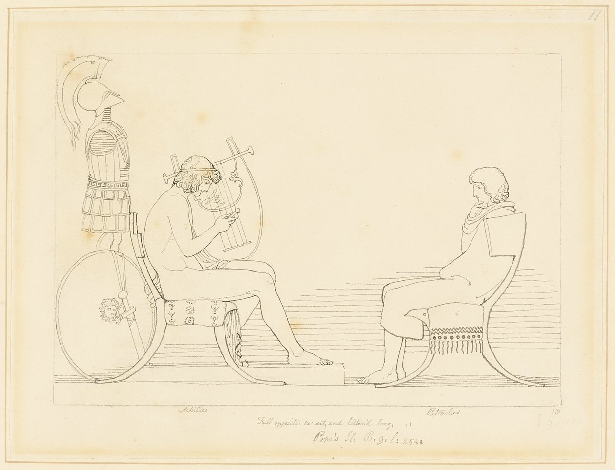Akhilleusz és Patroklosz alkotó: John Flaxman