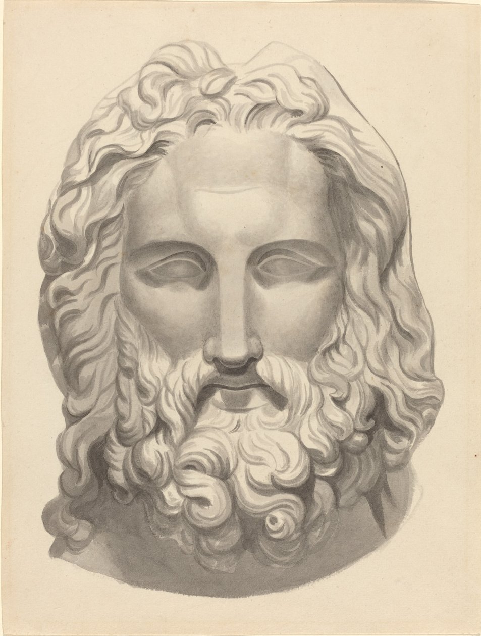 Antik szakállas fej alkotó: John Flaxman
