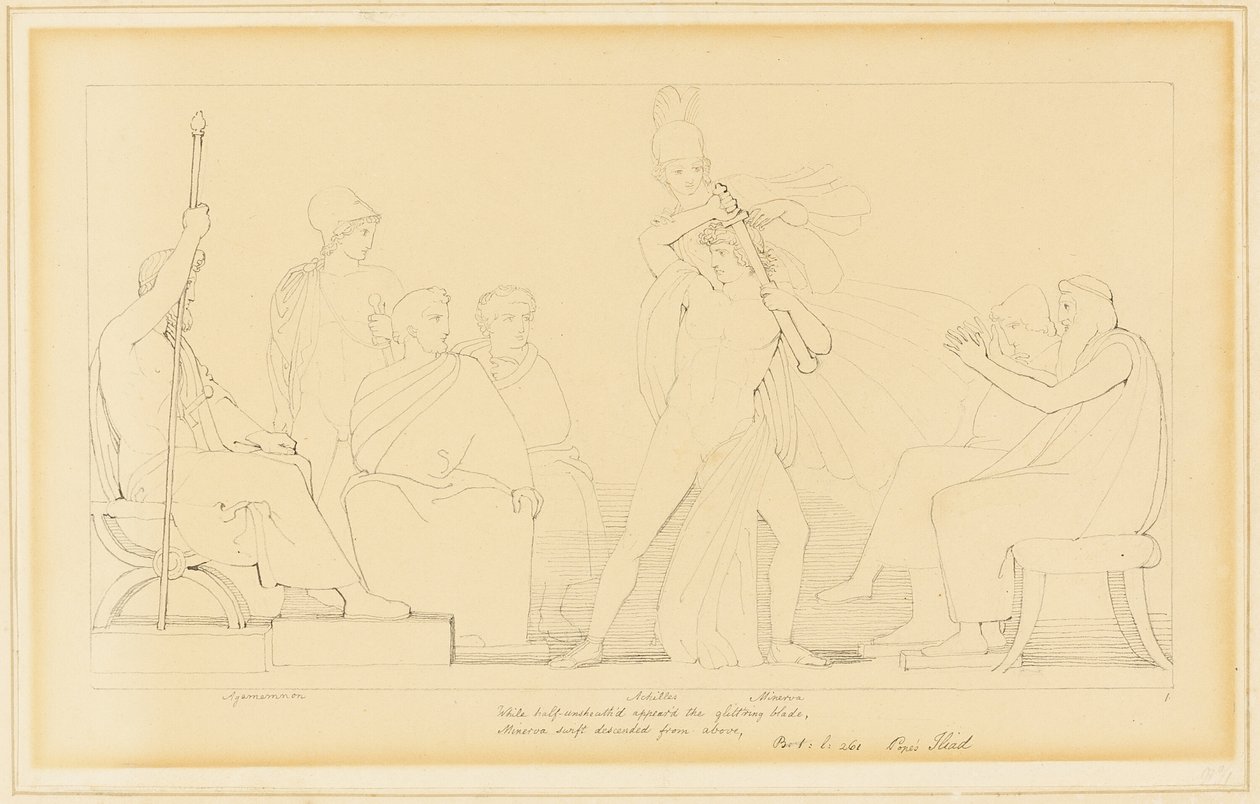 Minerva és Akhilleusz alkotó: John Flaxman