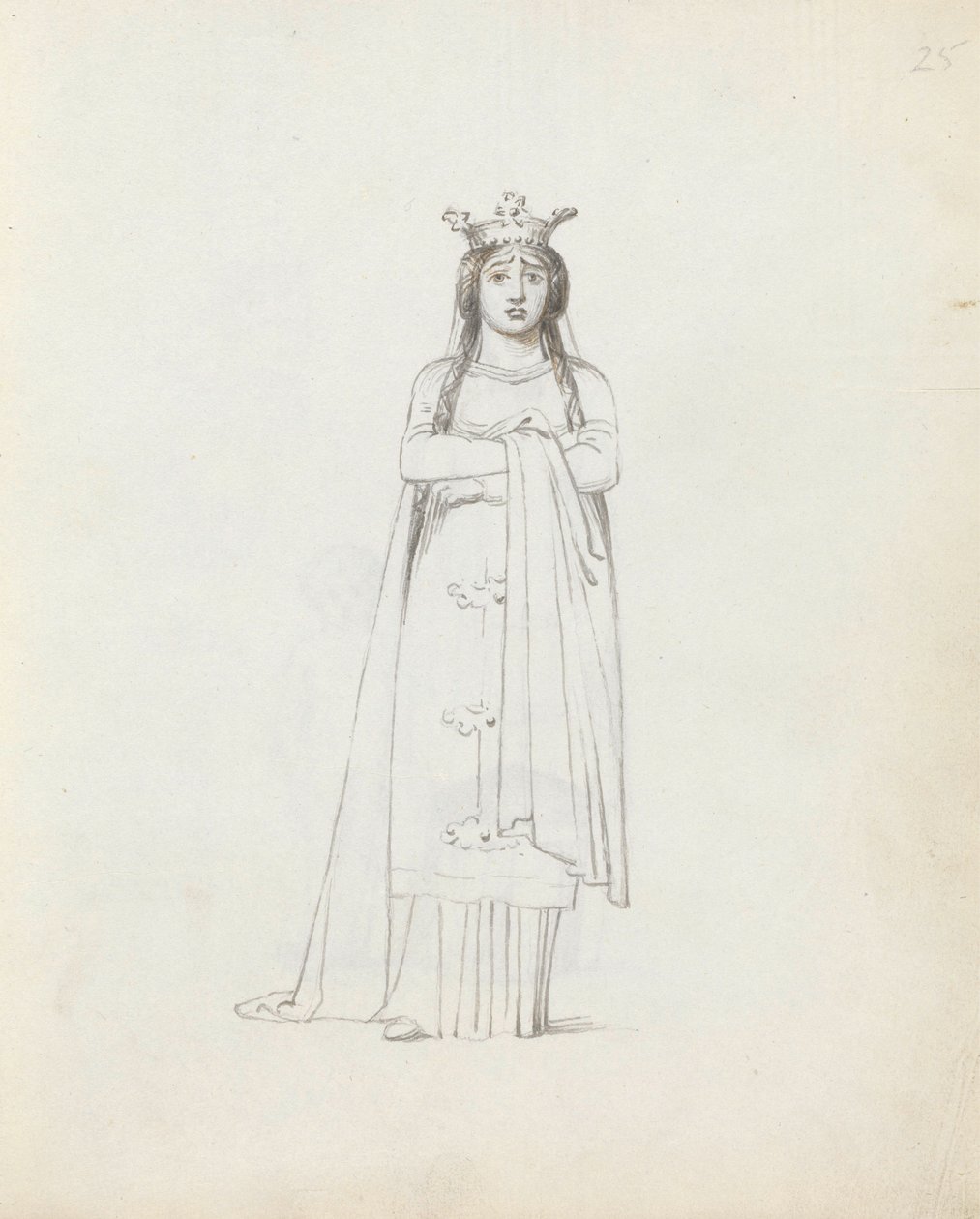Mrs Siddons mint Constance, 1783 (toll, tinta és mosás papíron) alkotó: John Flaxman