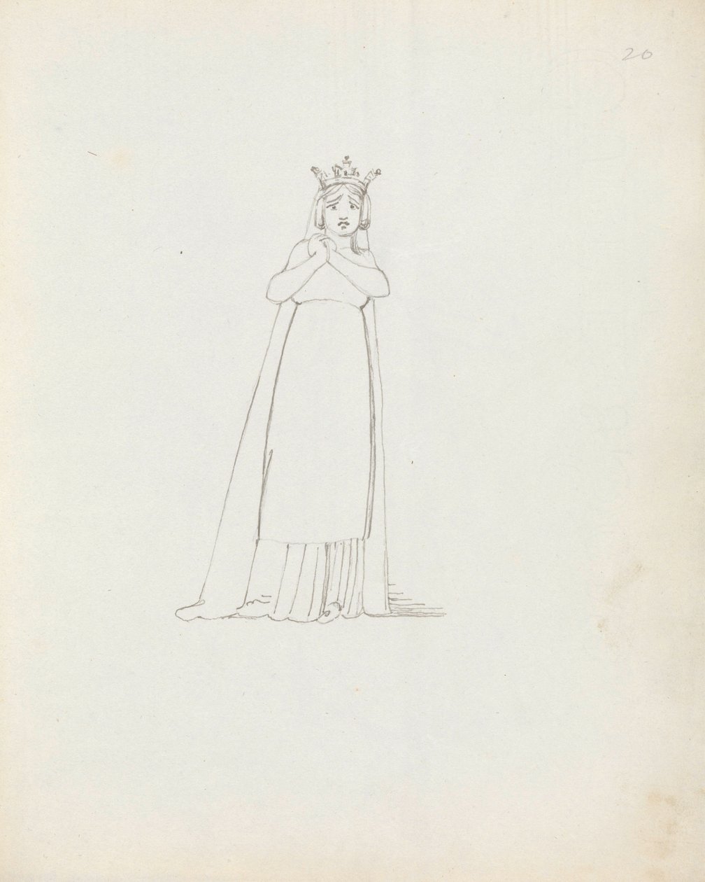 Mrs Siddons mint Constance, 1783 (toll, tinta és mosás papíron) alkotó: John Flaxman