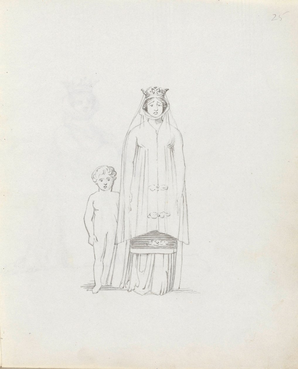 Mrs Siddons, mint Constance gyermekével, 1783 (toll, tinta és mosás papíron) alkotó: John Flaxman