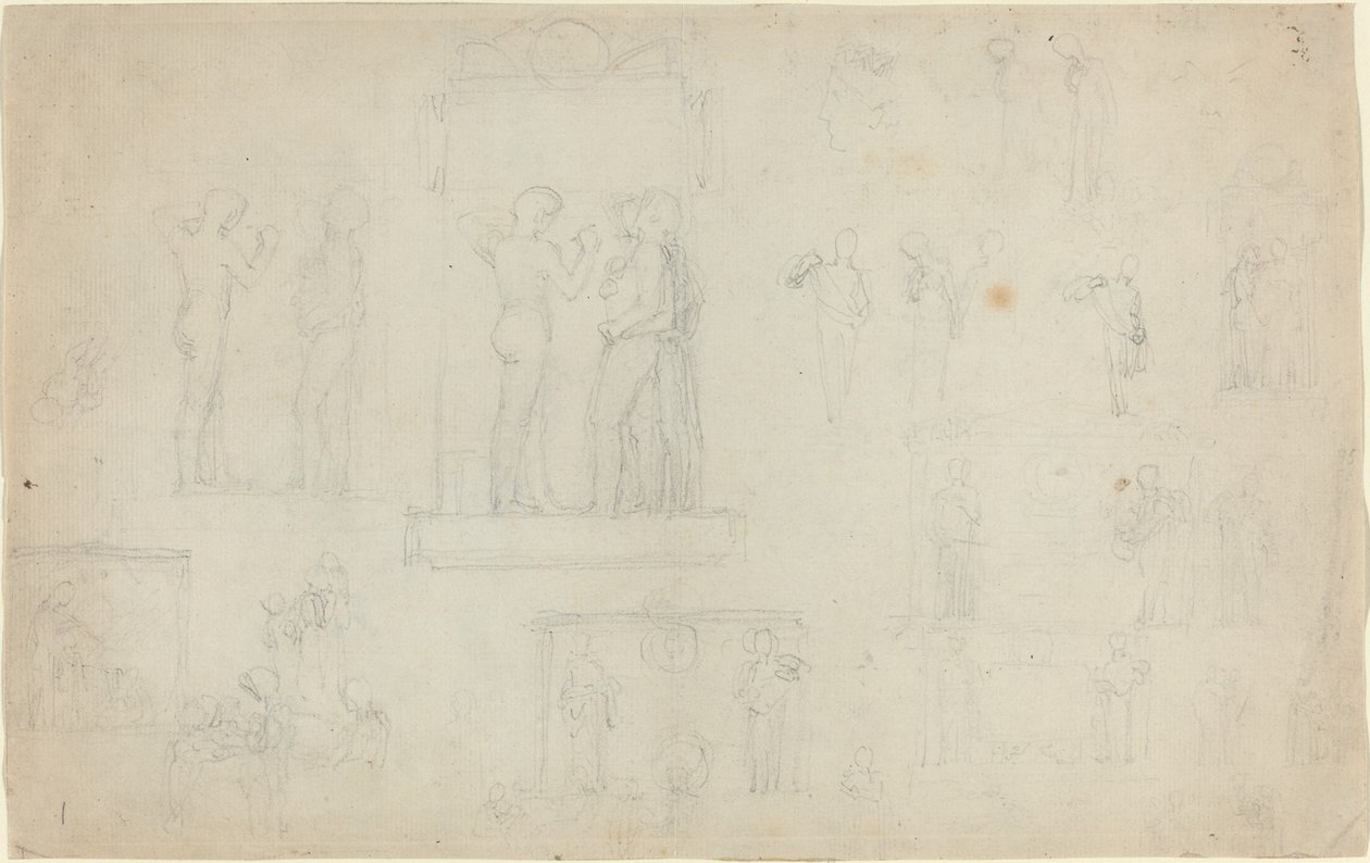 Vázlatlap [recto and verso] alkotó: John Flaxman