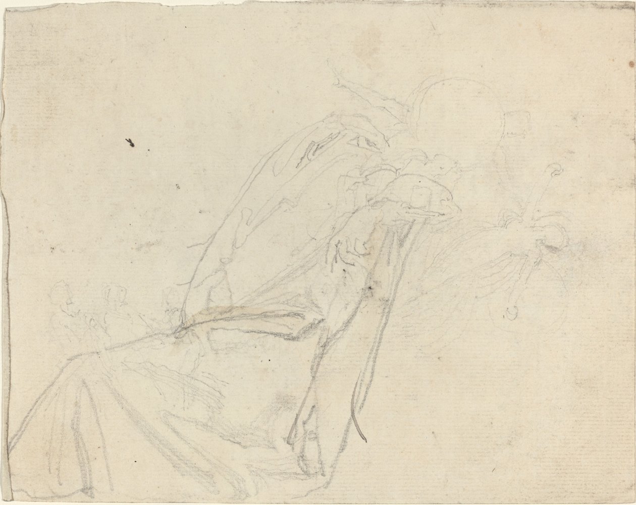 Tanulmányi lap [recto and verso] alkotó: John Flaxman