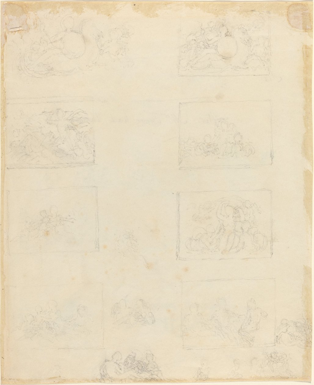 Tanulmányi lap [recto and verso] alkotó: John Flaxman