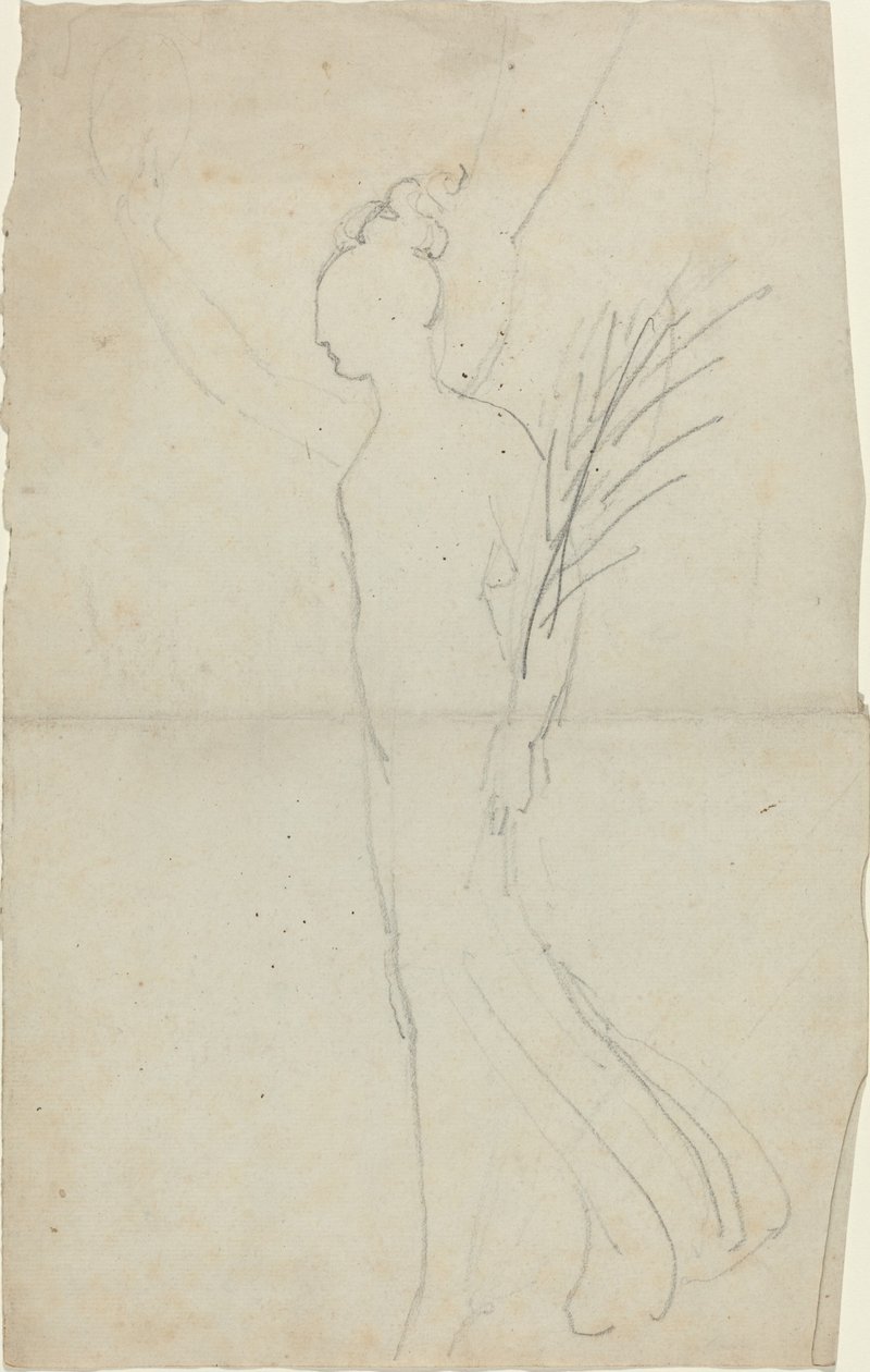 Vágó nő tenyérrel alkotó: John Flaxman