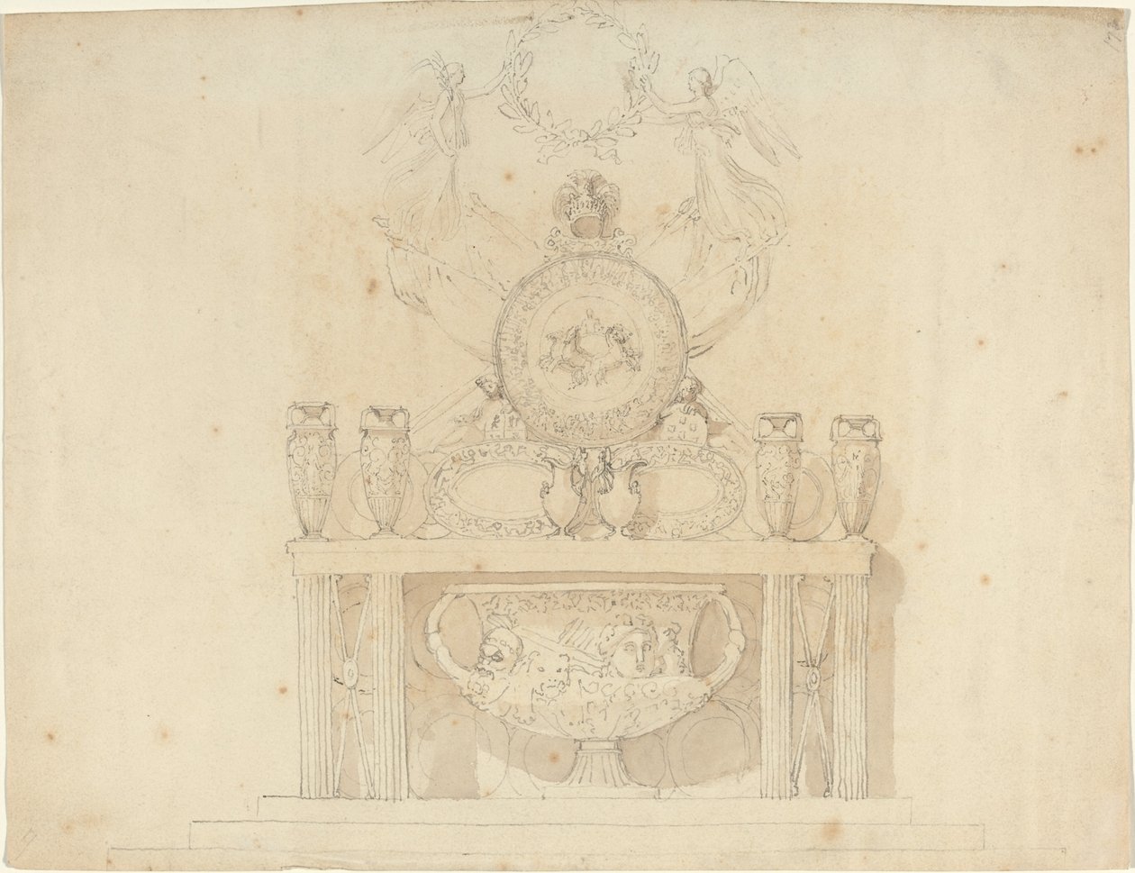 Tanulmány a Buckingham-palota dekorációihoz alkotó: John Flaxman
