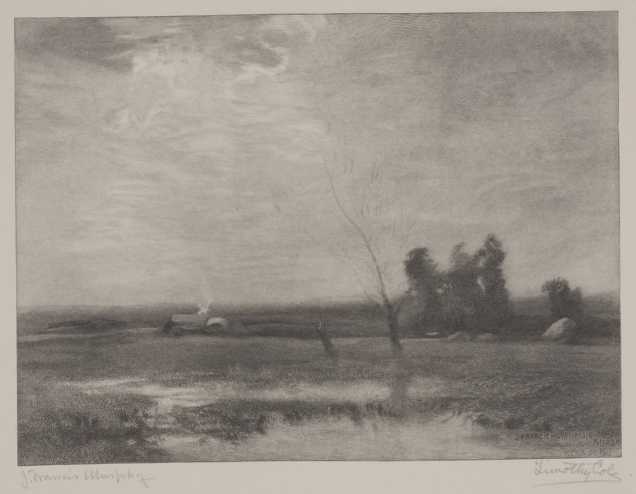 Lowlands Afternoon, Timothy Cole (1852-1931) nyomatai alkotó: John Francis Murphy