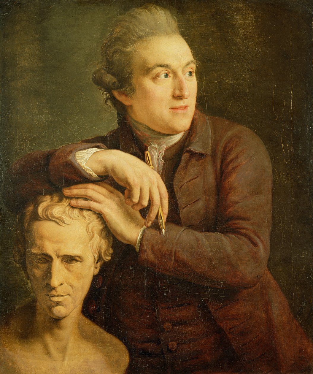 Joseph Nollekens (1737-1823) Laurence Sterne (1713-68) mellszobrával 1772 alkotó: John Francis Rigaud
