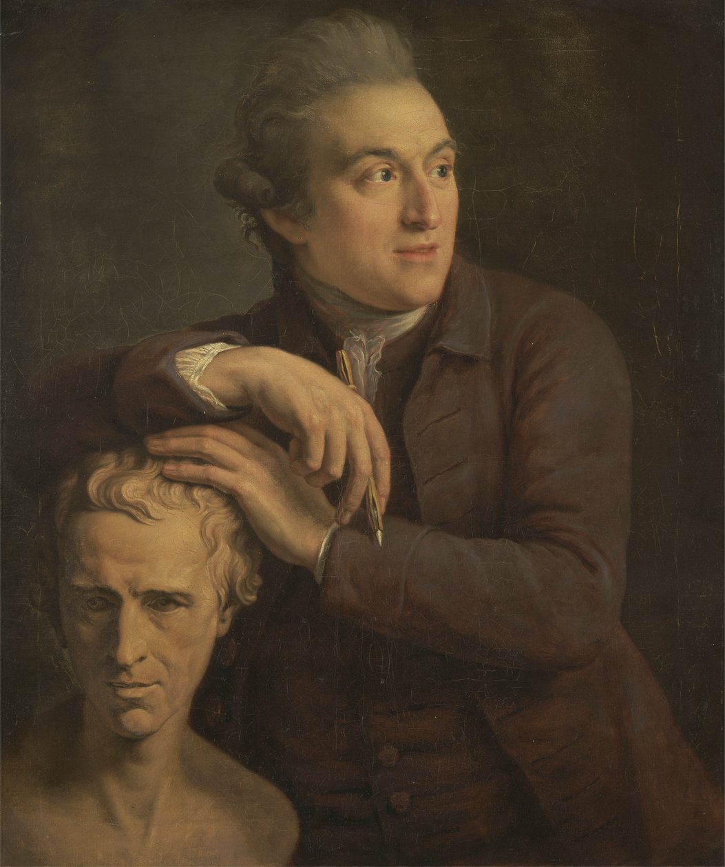 Joseph Nollekens Laurence Sterne mellszobrával alkotó: John Francis Rigaud
