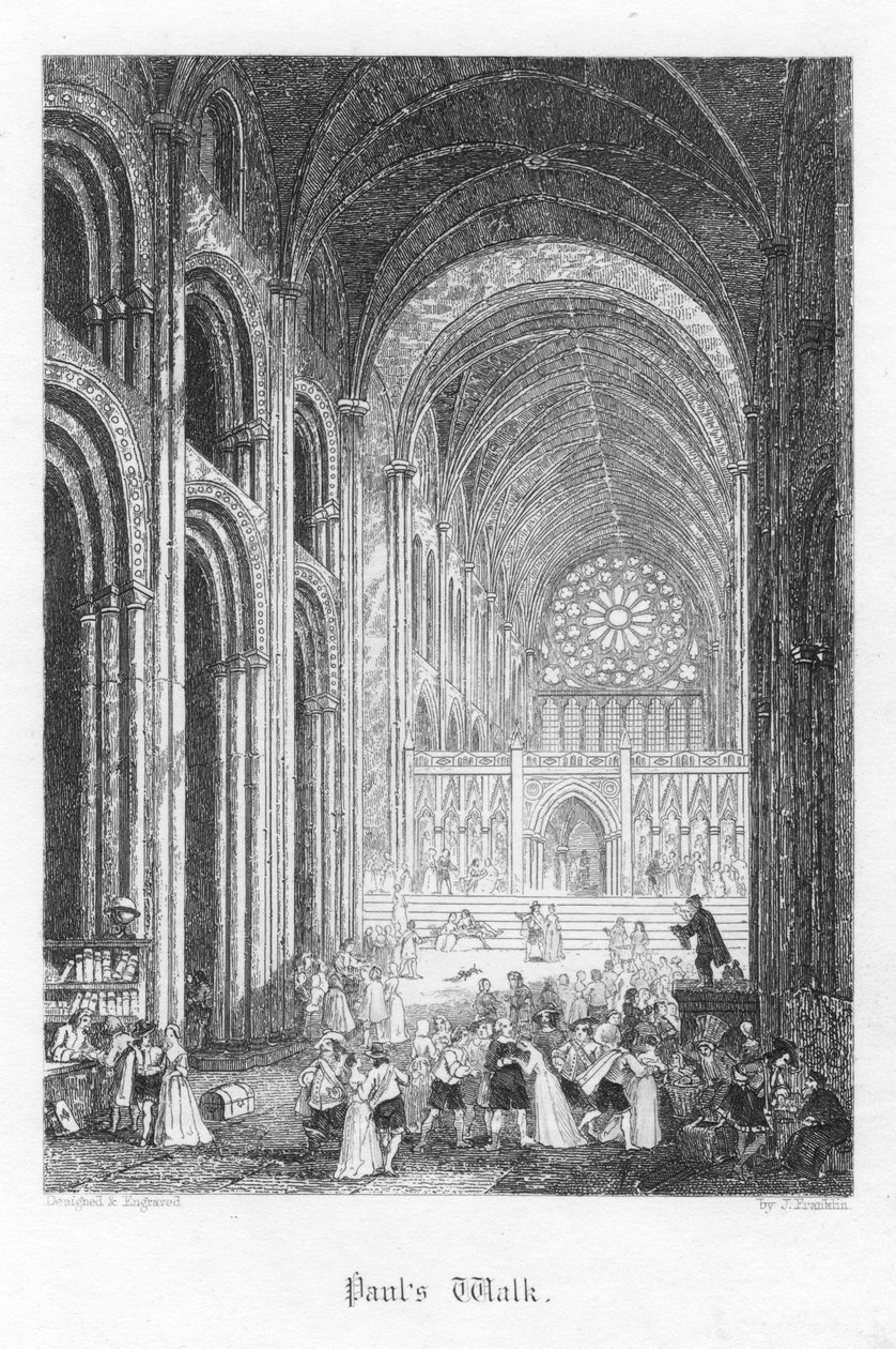 Jelenet az Old St Paulsból, William Harrison Ainsworth, 1855 alkotó: John Franklin
