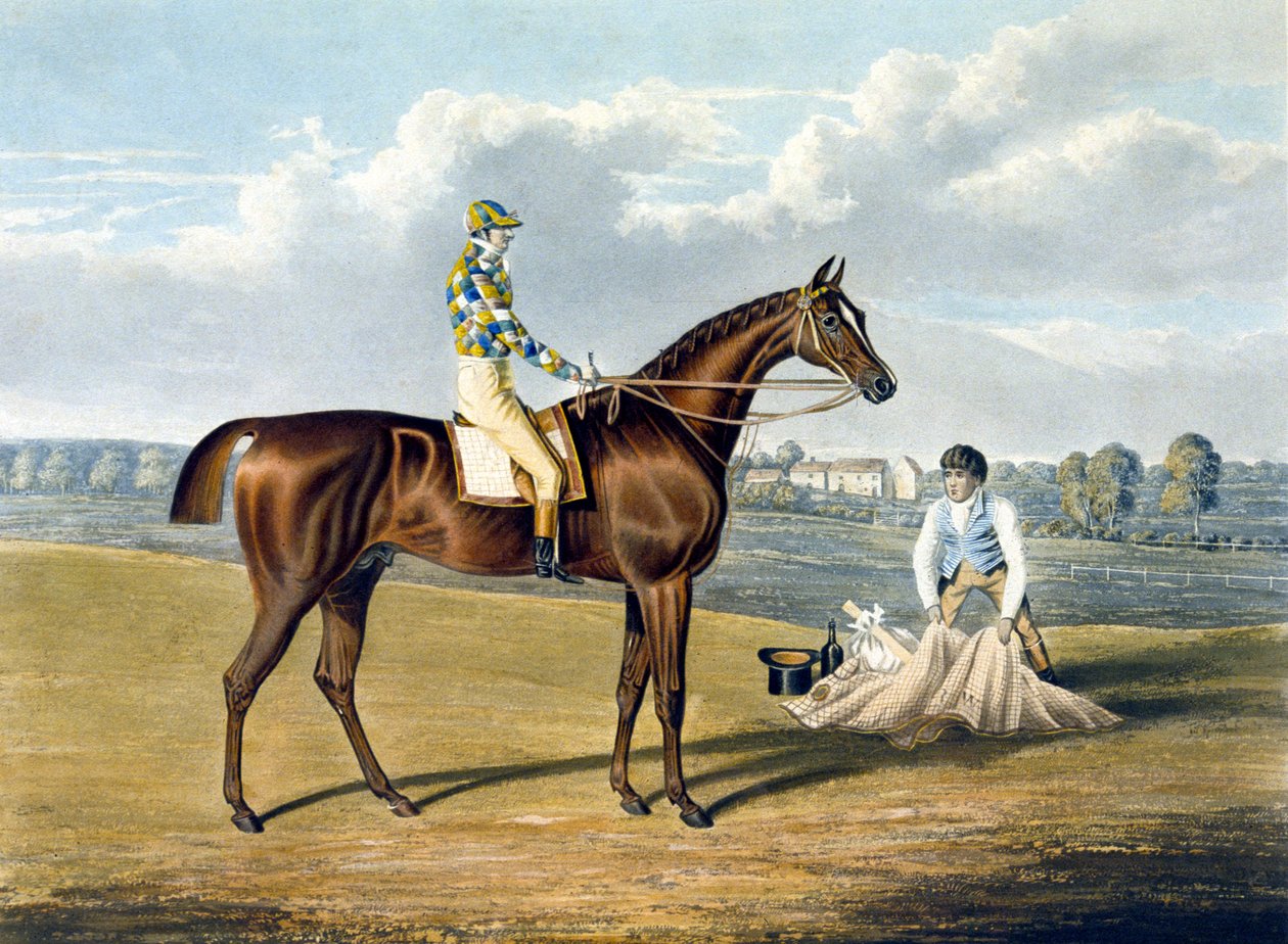"Barefoot", a St Leger győztese, Thomas Sutherland (1785-1838) metszetével alkotó: John Frederick Herring Snr
