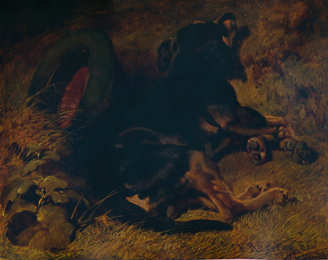 Alvó kutya, 1850, 1935 alkotó: John Frederick Hering