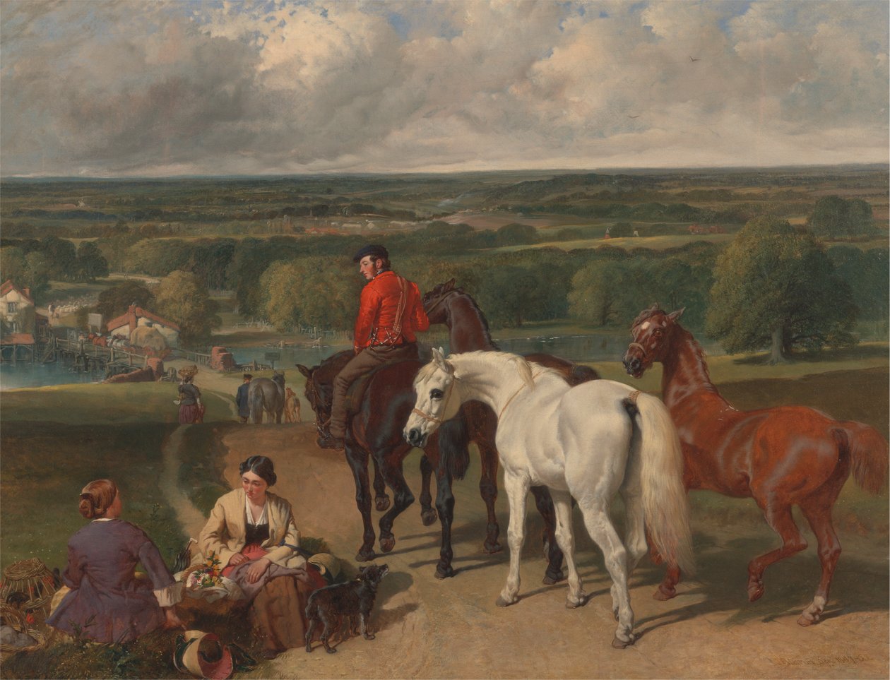A királyi lovak gyakorlása alkotó: John Frederick Herring