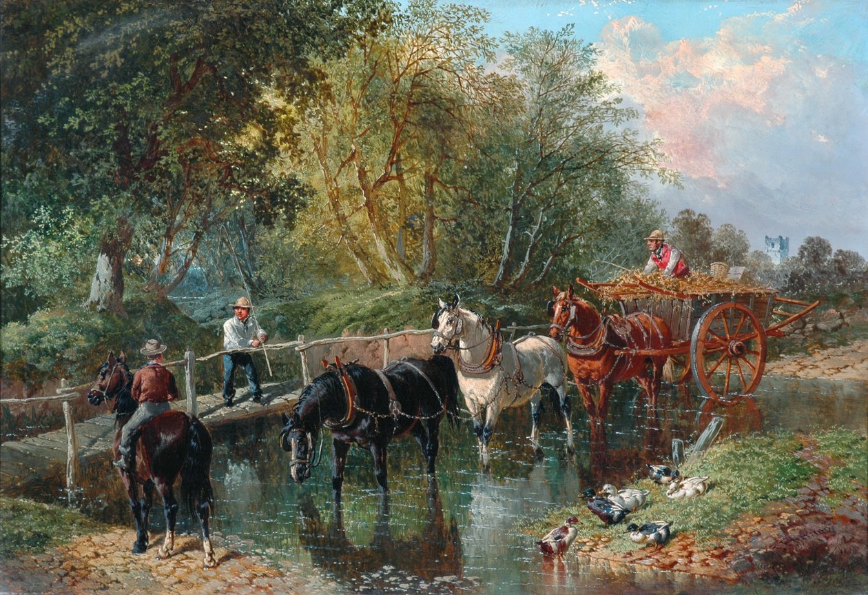 Átkelés a patakon alkotó: John Frederick Herring Junior