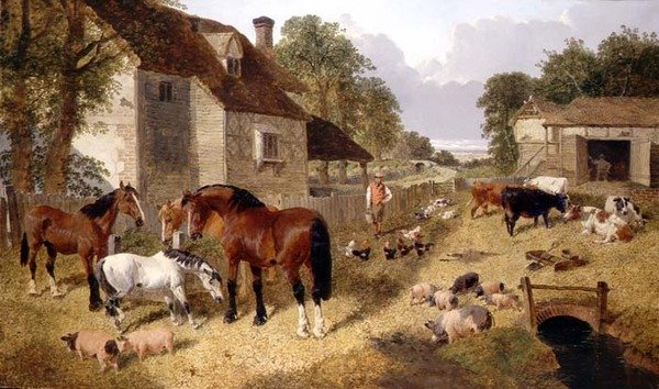 Farmyard jelenet (olaj, vászon) alkotó: John Frederick Herring Jnr