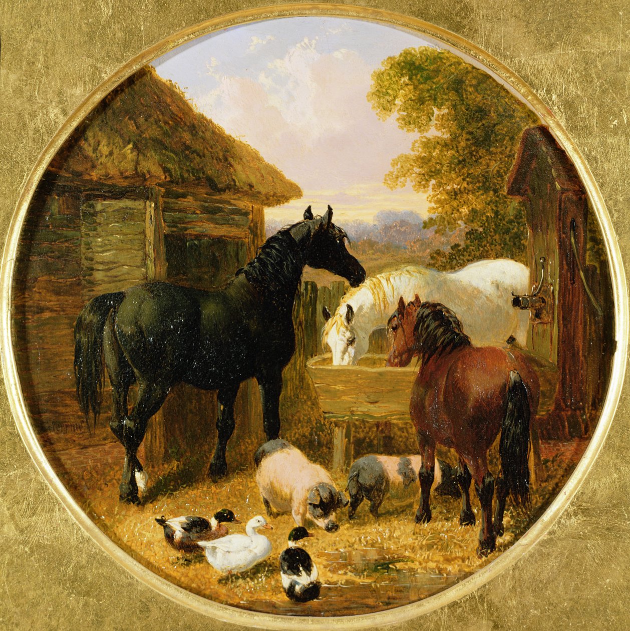 Farmyard jelenet alkotó: John Frederick Herring Junior