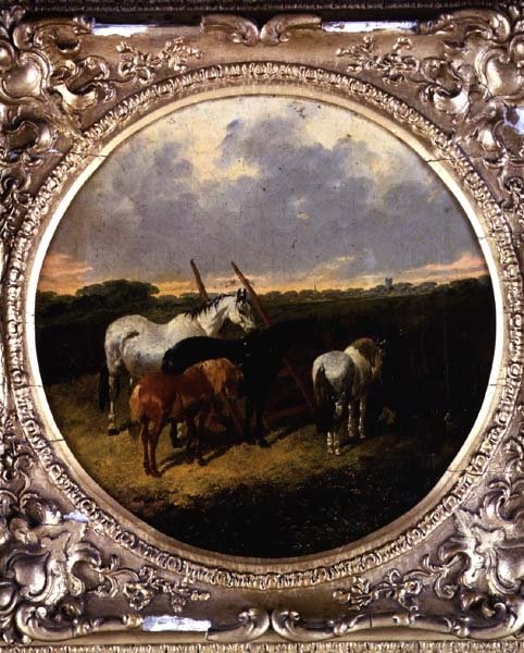 Lovak görgő mellett a réten alkotó: John Frederick Herring Jnr