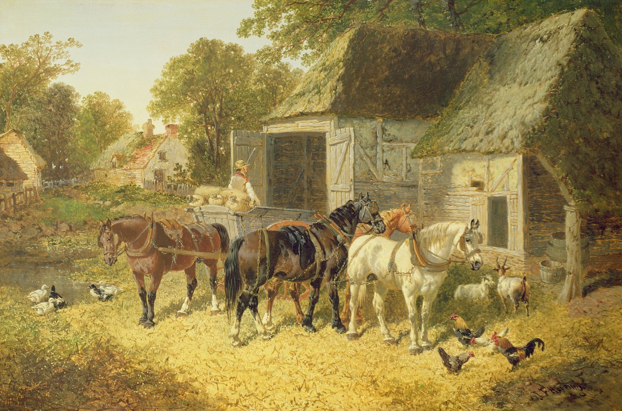 Lovak a hámban alkotó: John Frederick Herring Junior