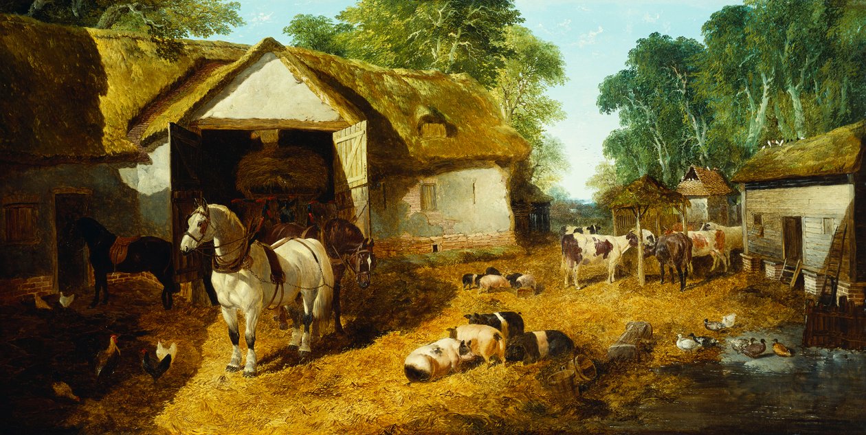 Meopham Farmyard, 1857 alkotó: John Frederick Herring Junior