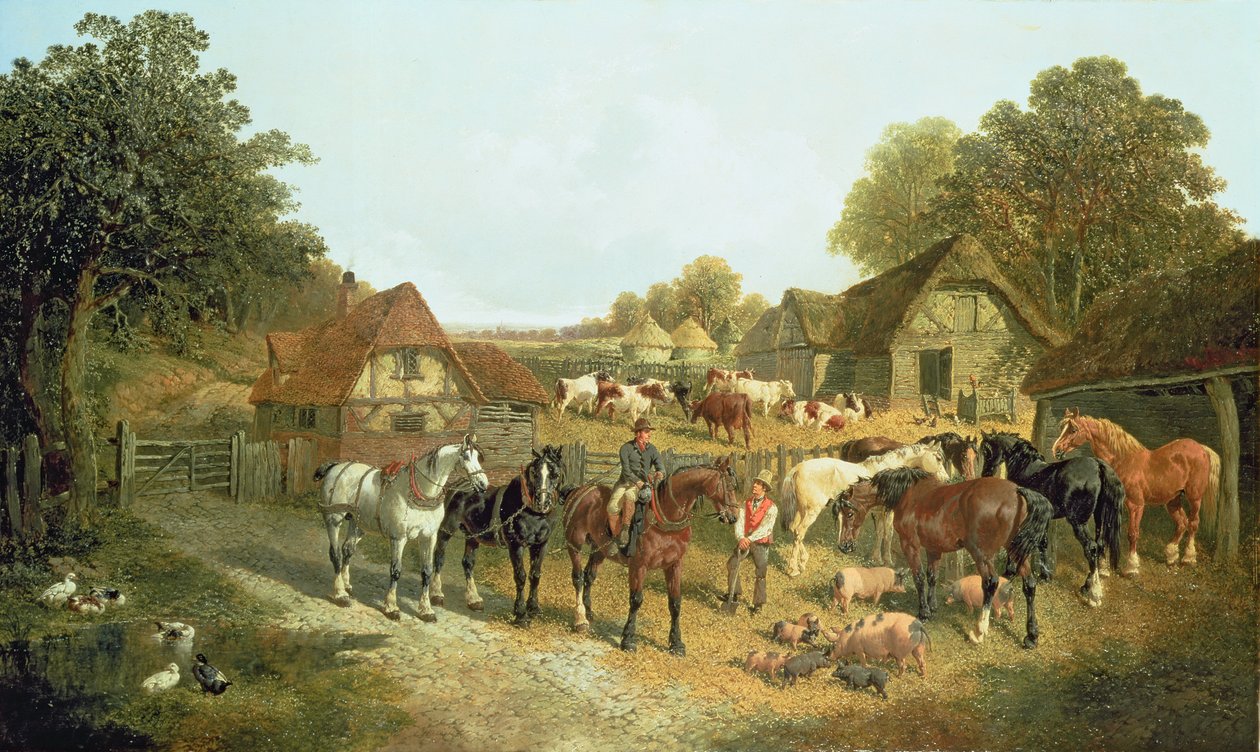Angol tanya (olaj) alkotó: John Frederick Herring Senior
