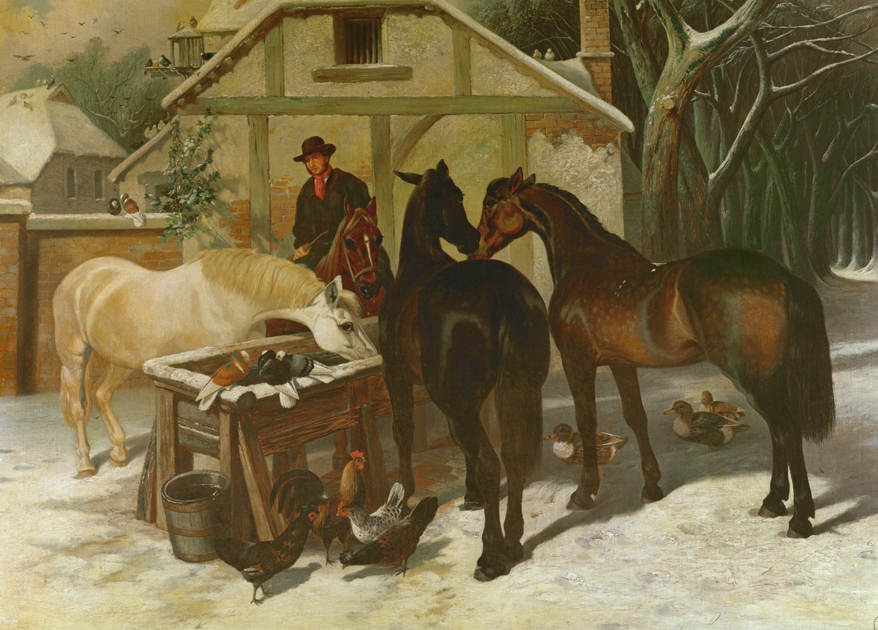 Télen a Vízvályúnál alkotó: John Frederick Herring Senior