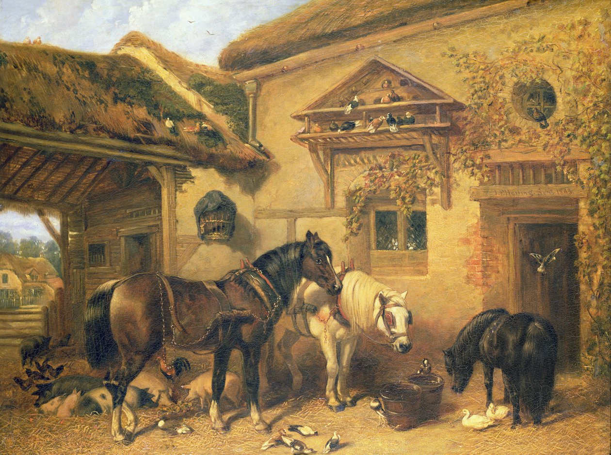 Házajtó és tanya, 1843 alkotó: John Frederick Herring Senior